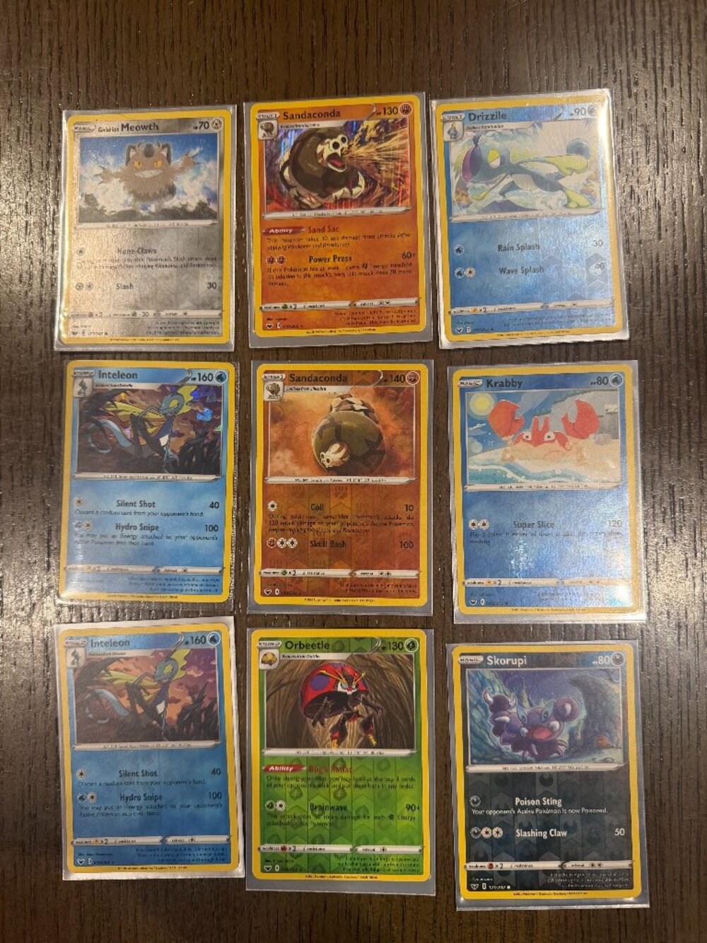 Pokemon Sword and Shield Holo Lot (9 Cards) - Pokemon Bulk Holo Lot Mint